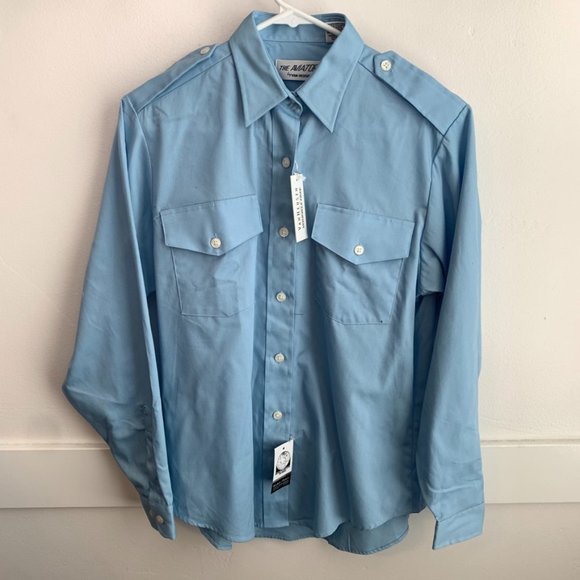 The Aviator By Van Heusen Light Blue Long Sleeve Dress Shirt NWT - Picture 2 of 7